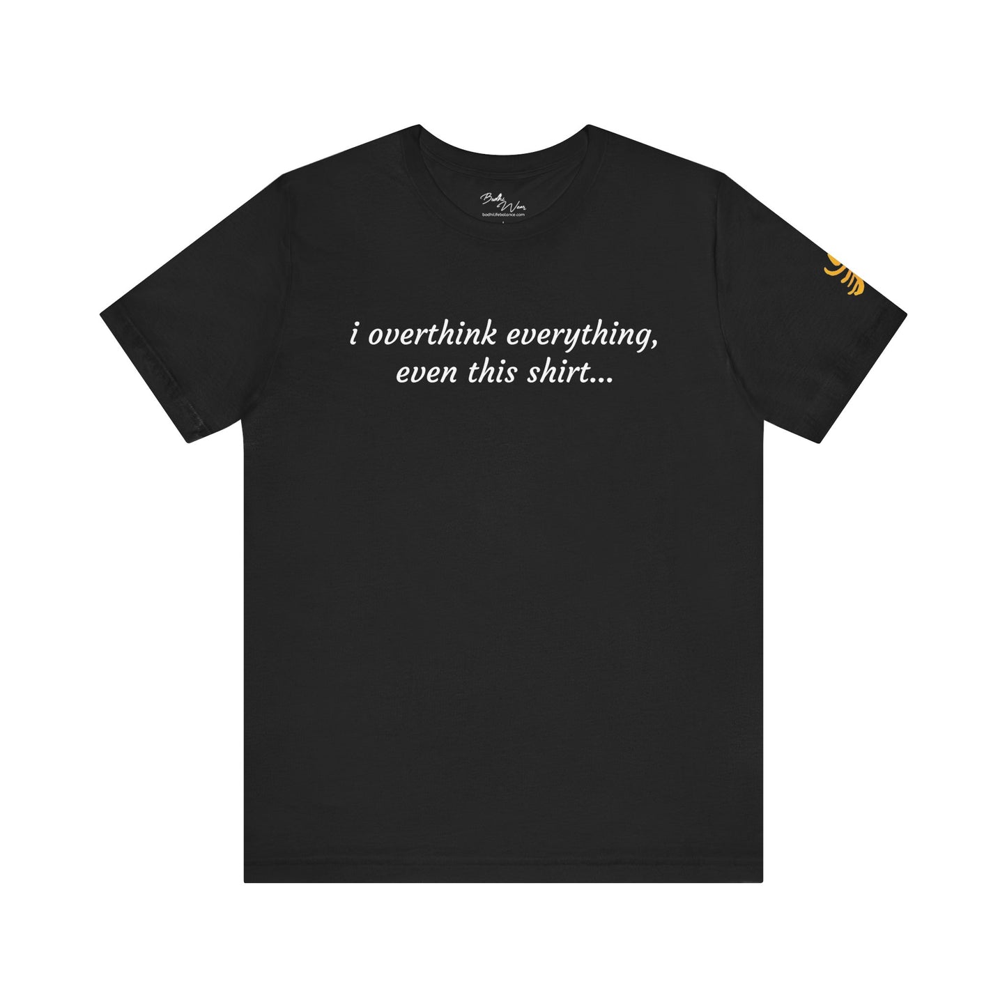 Overthink Black 100% Cotton T-Shirt