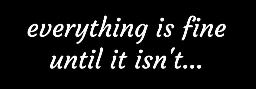 Everything is Fine Black 100% Cotton T-Shirt