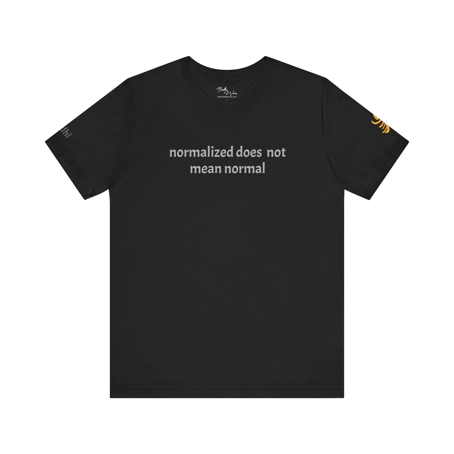Normalized Black 100% Cotton T-Shirt