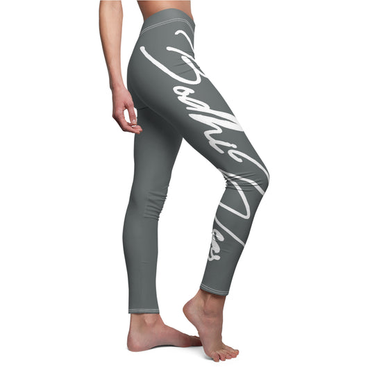 Bodhi Wear Pure Balance Leggings (Grey w/ White Logo)