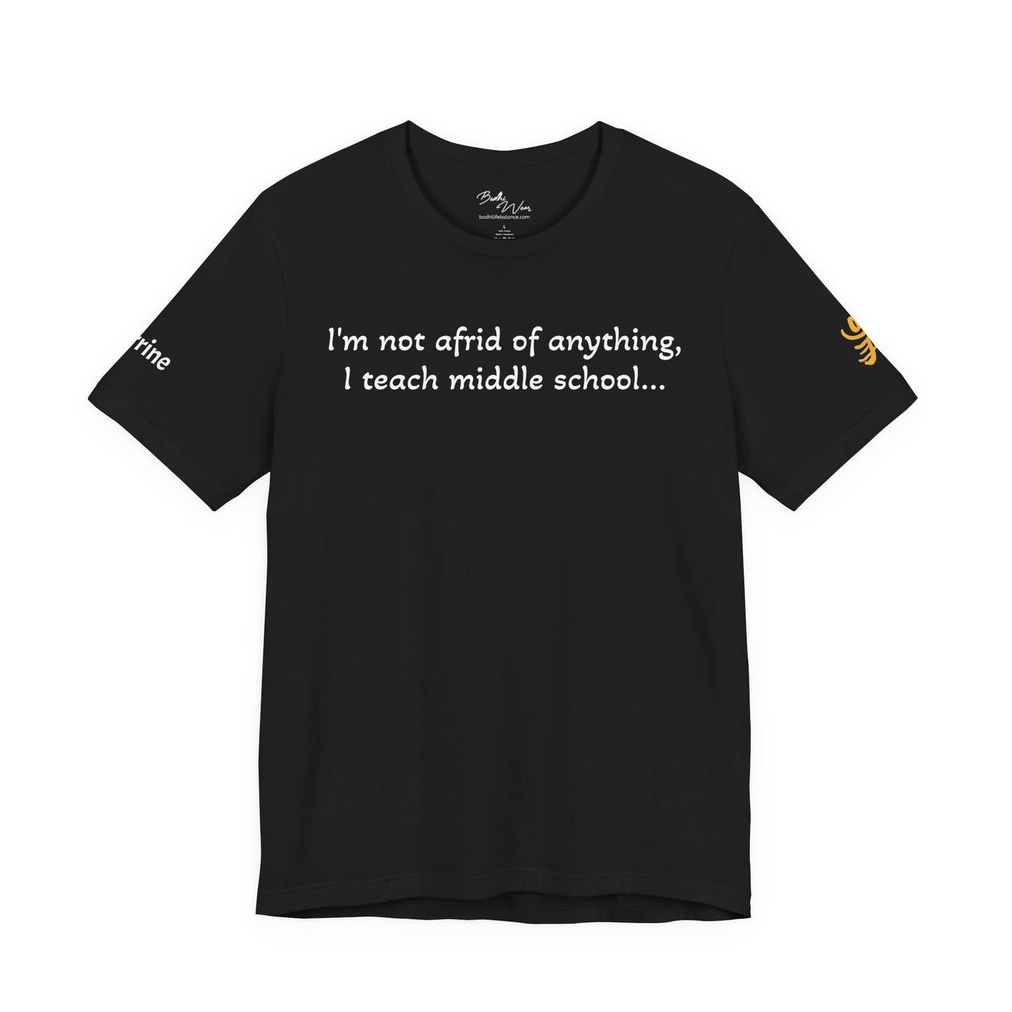 Fearless Teacher Cotton Black T-Shirt