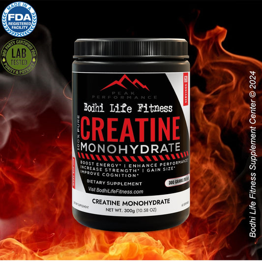 Bodhi Life Fitness Peak Performance Creatine Monohydrate (300g, 10.5oz)