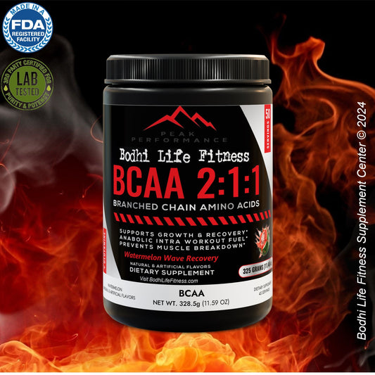 Peak Performance Watermelon Wave Recovery BCAA (325g, 11.46oz, 50 servings)