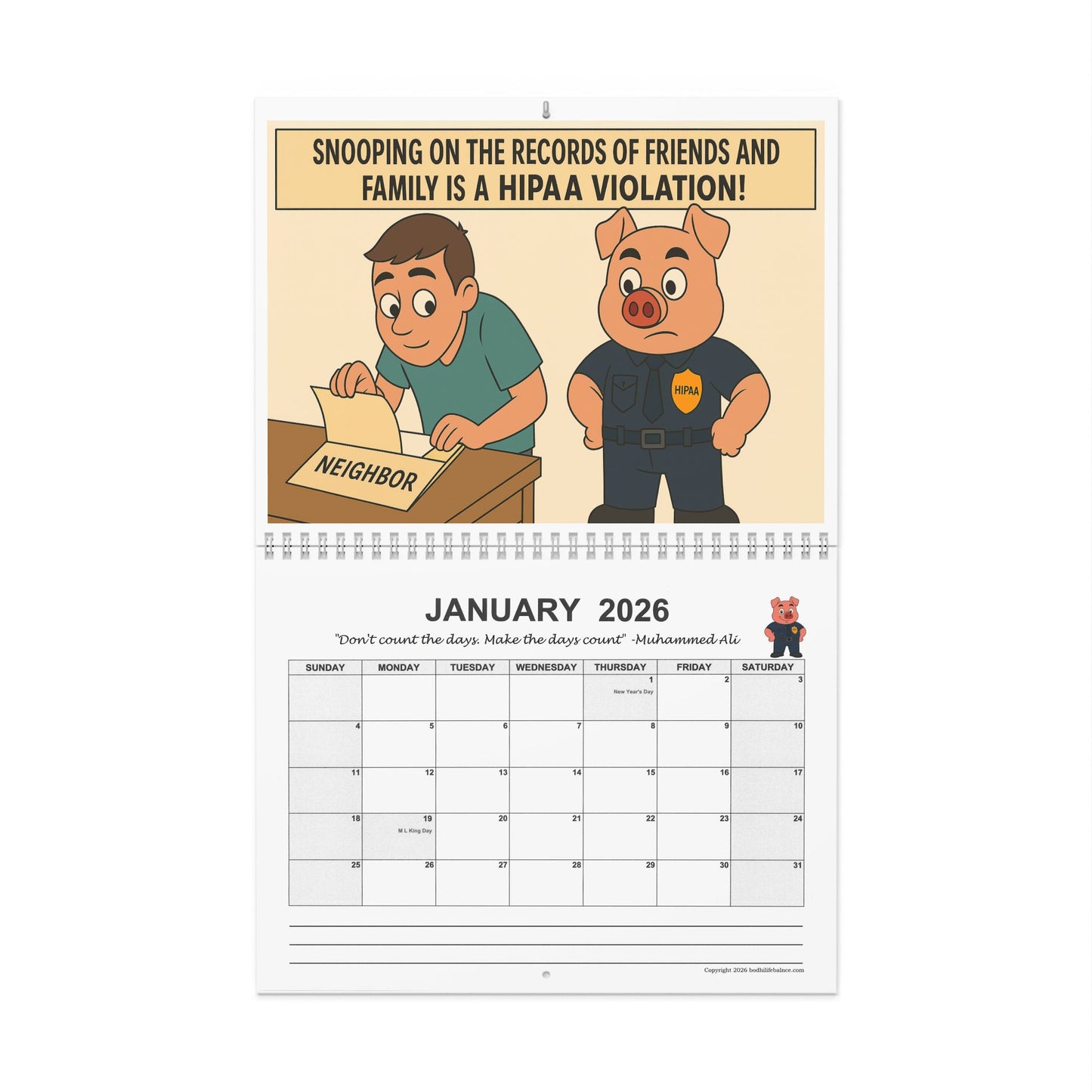 HIPAA Hog 2026 Compliance Calendar – “Turning HIPAA Into Action, Not Just Paperwork”