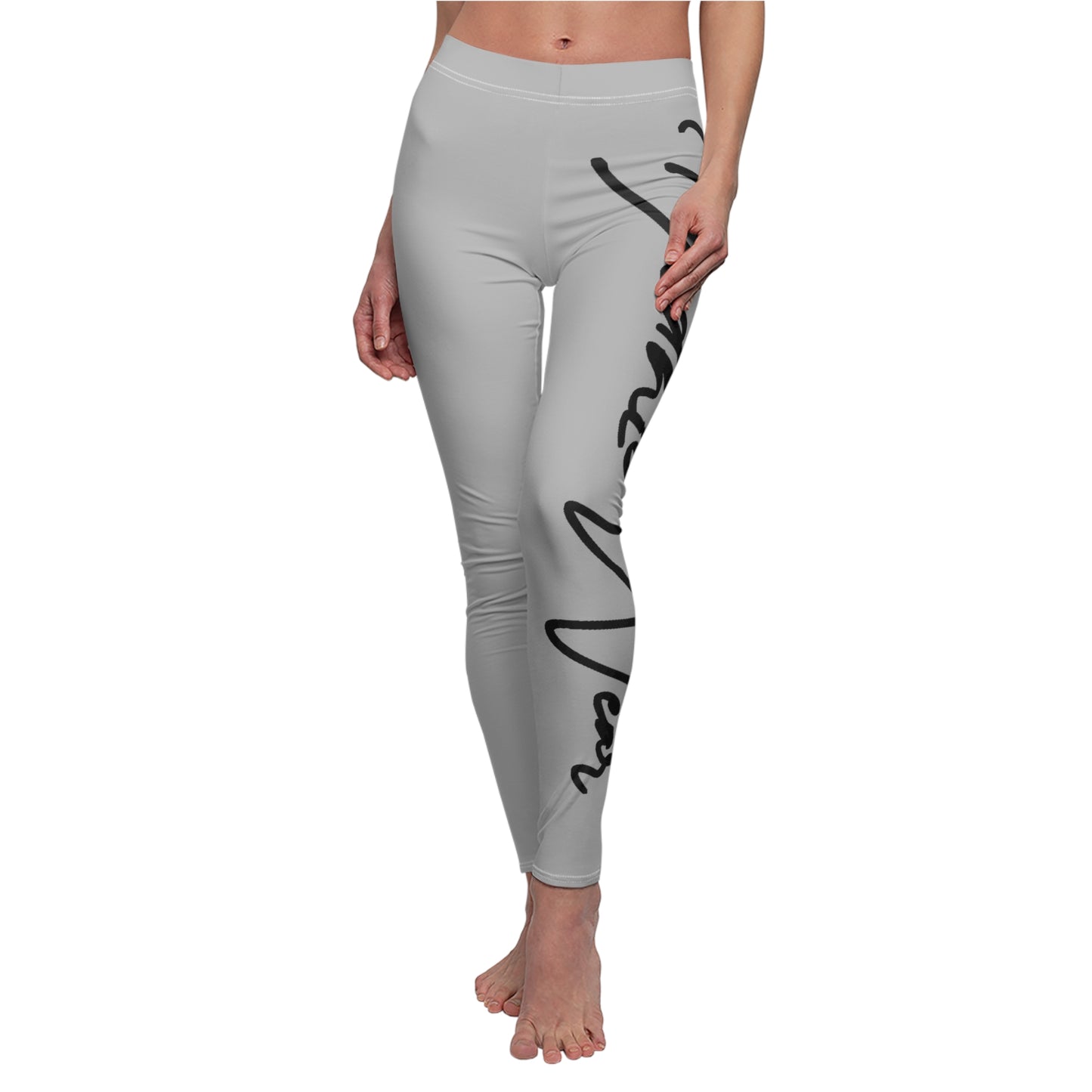 Bodhi Wear Pure Balance Leggings (Grey w/black Logo)