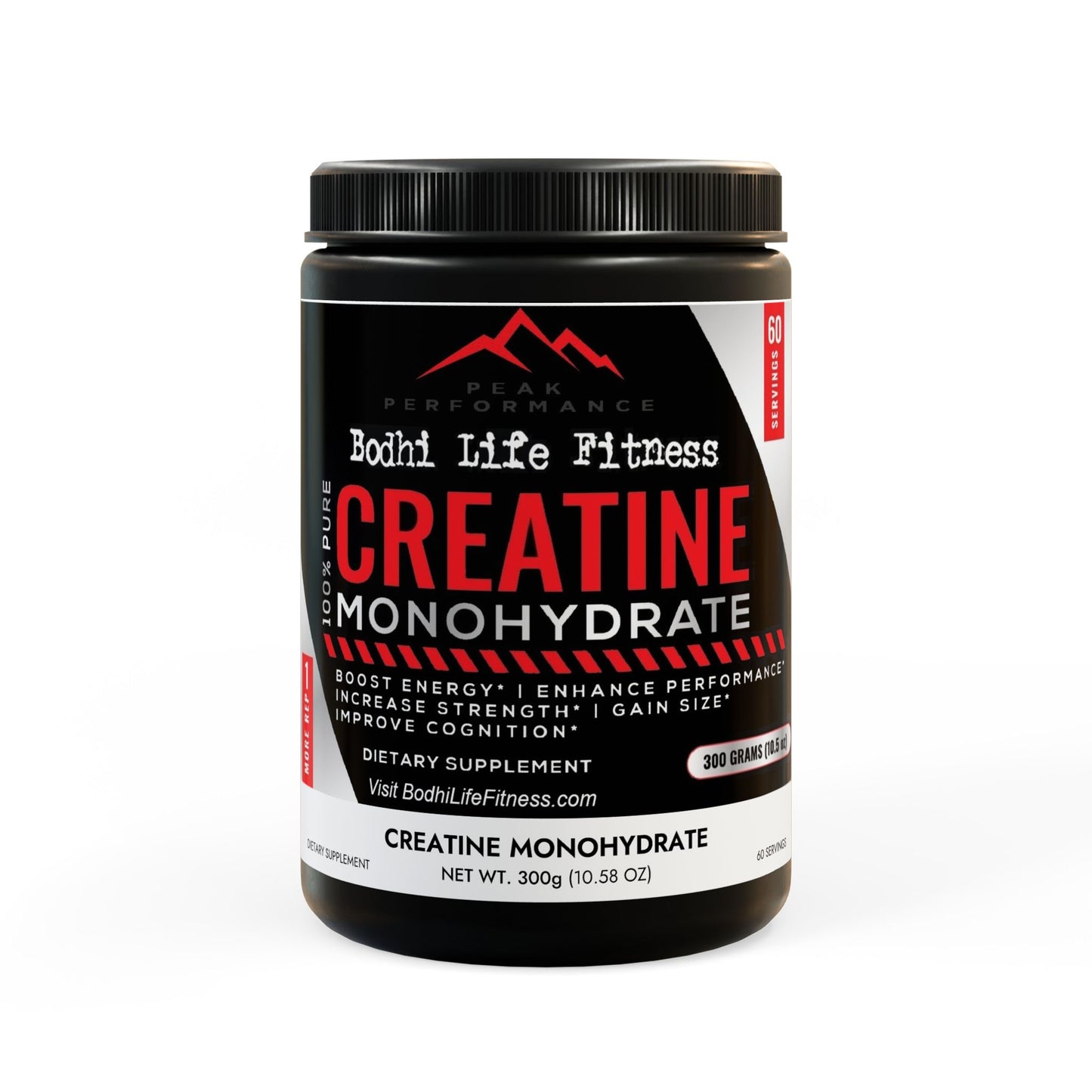 Bodhi Life Fitness Peak Performance Creatine Monohydrate (300g, 10.5oz)